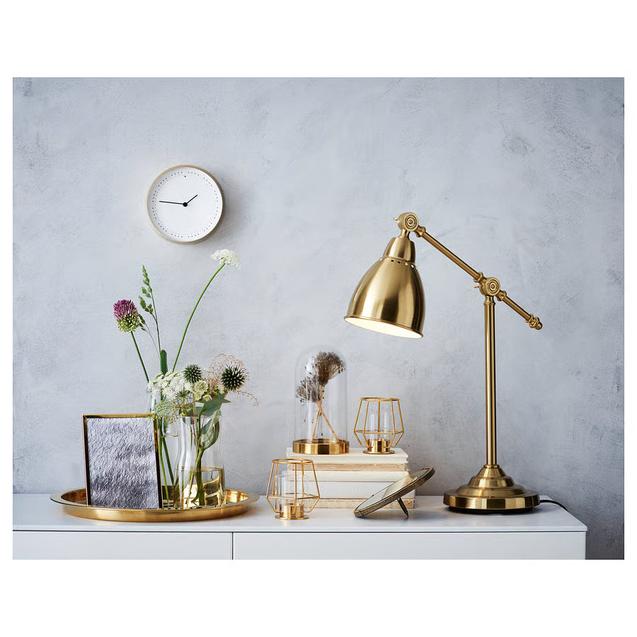 PÄRLBAND Tealight holder, gold-colour, 10 cm