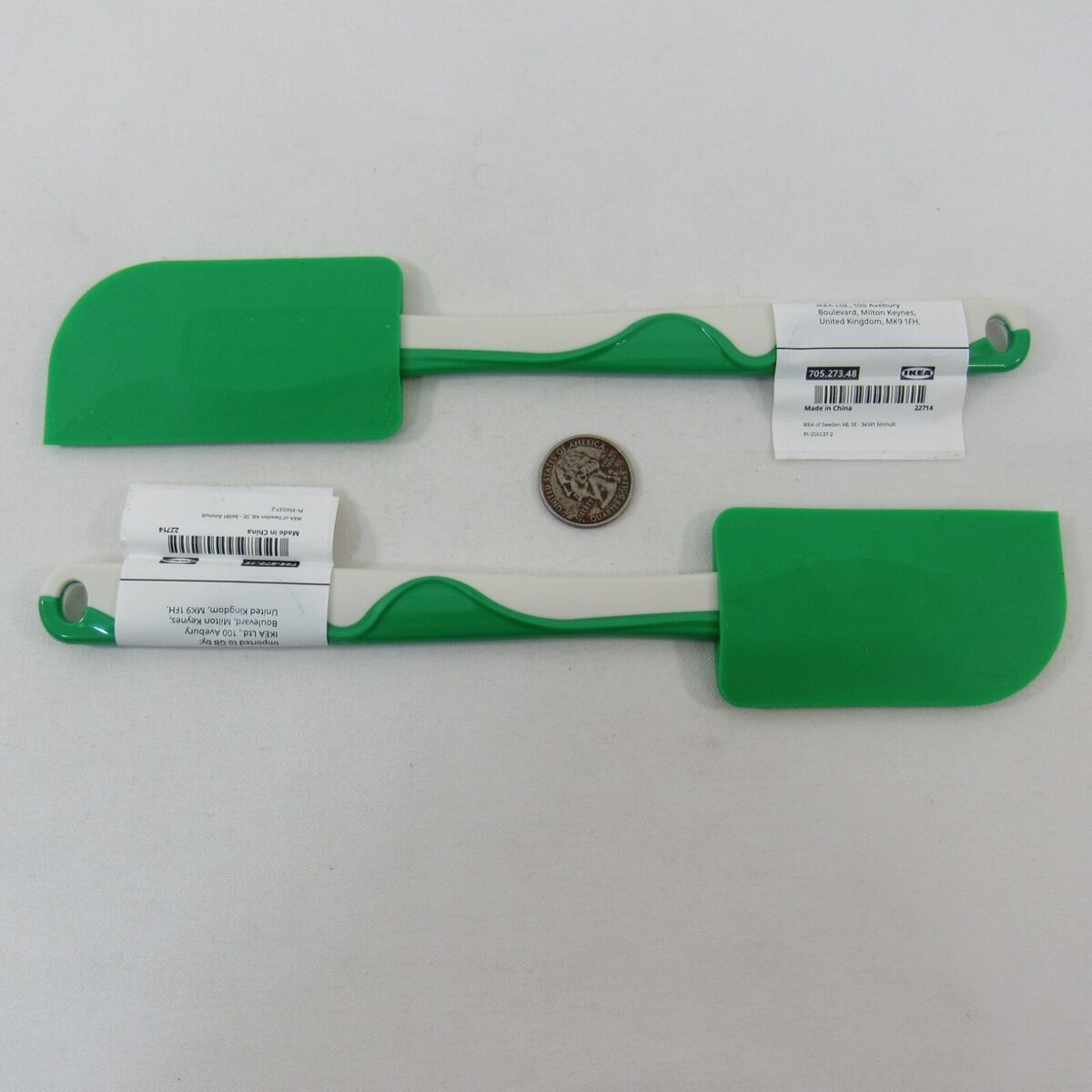 Rubber spatula, green/white -GUBBRORA