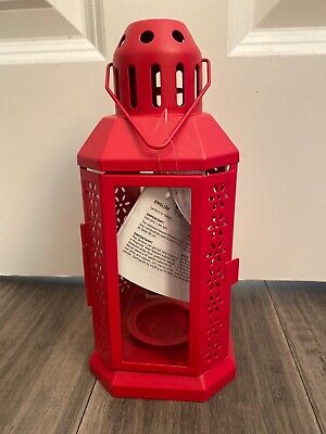 ENRUM Lantern for tealight, in/outdoor - RED