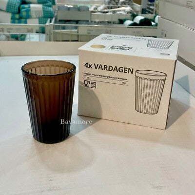 VARDAGEN Glass, brown, 31 cl