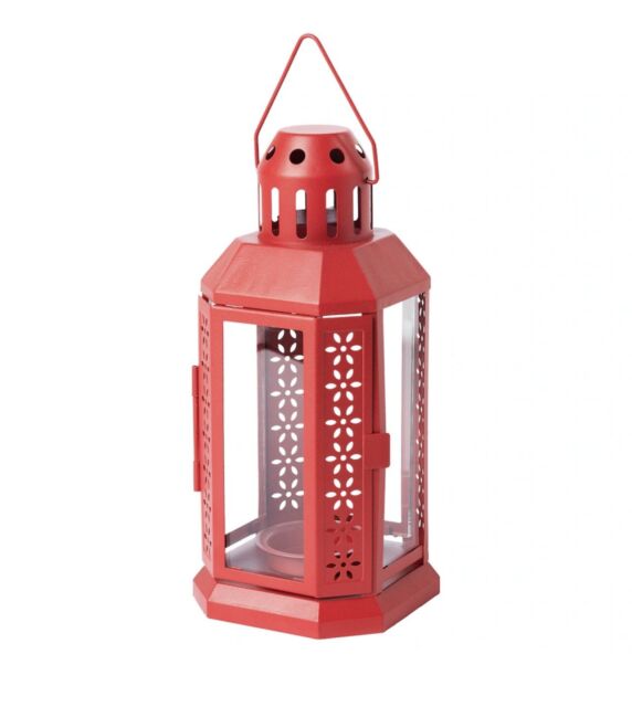 ENRUM Lantern for tealight, in/outdoor - RED