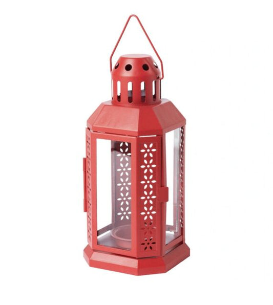 ENRUM Lantern for tealight, in/outdoor - RED