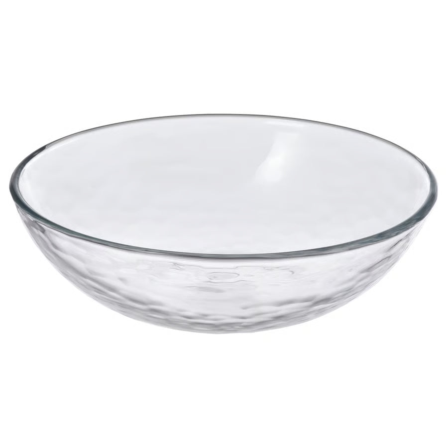 STRANDKRABBA Bowl, glass/transparent, 15 cm